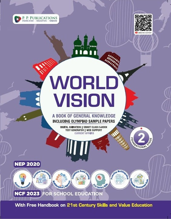 World Vision (GK)-2
(With Free Handbook on 21st Century Skills and Value Education)