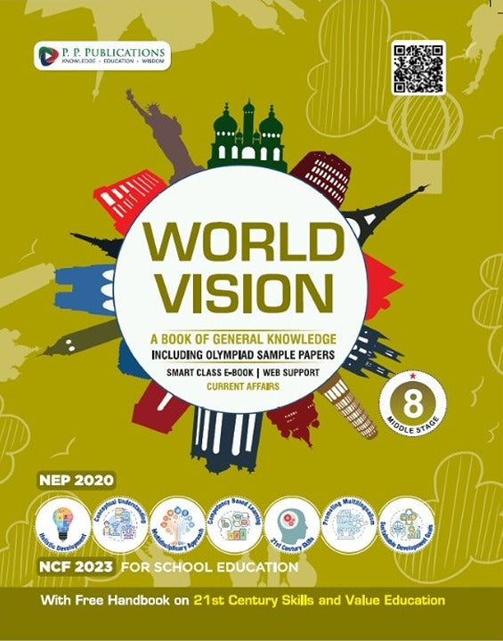 World Vision (GK)-8
(With Free Handbook on 21st Century Skills and Value Education)