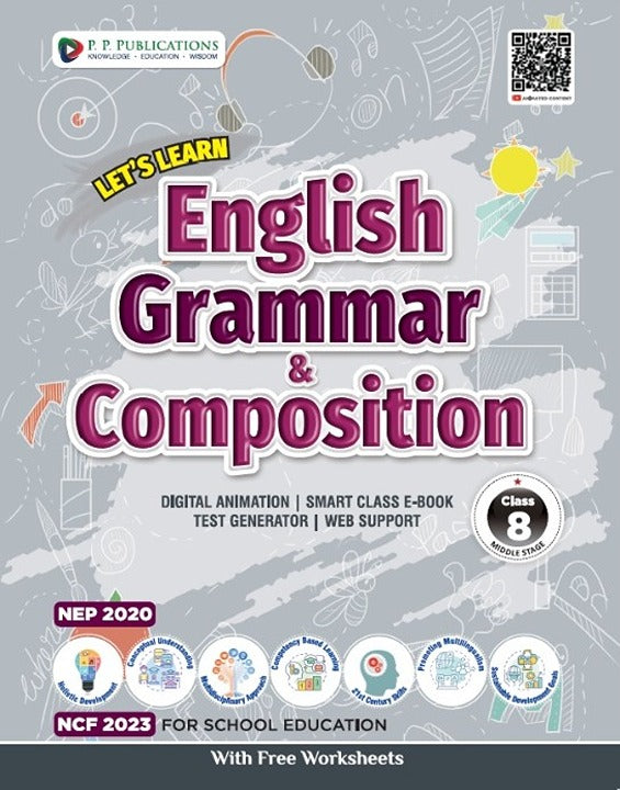 Let's Learn English Grammar & Composition-8 (With Free Worksheet)
