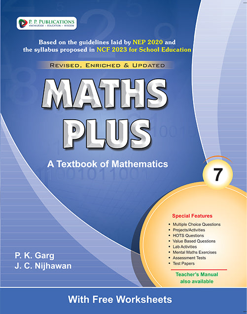 Maths Plus (With Free Worksheets)-7 – P.P. PUBLICATIONS