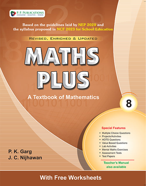 Maths Plus (With Free Worksheets)-8 – P.P. PUBLICATIONS
