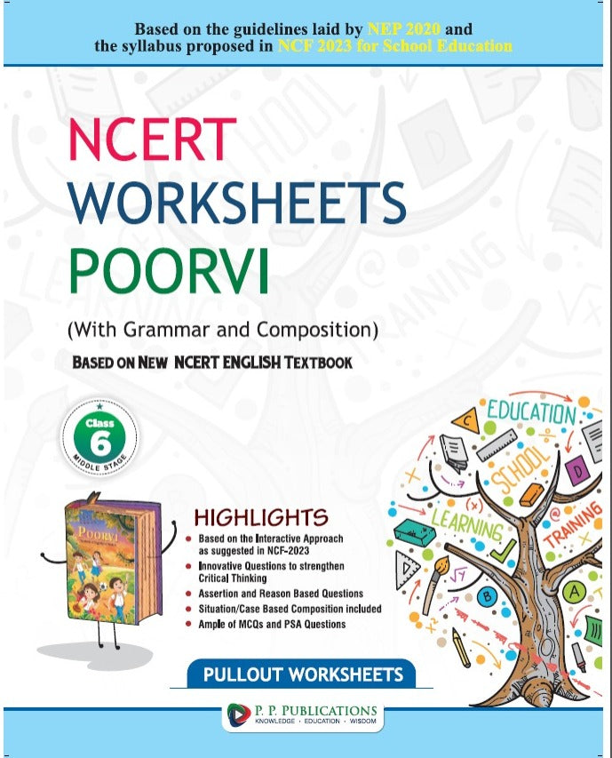 NCERT POORVI ENGLISH WITH WORKSHEETS CLASS-6 (WITH BINDING)